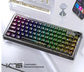 Attack Shark K75RGB transparent wireless mechanical keyboard with RGB lighting