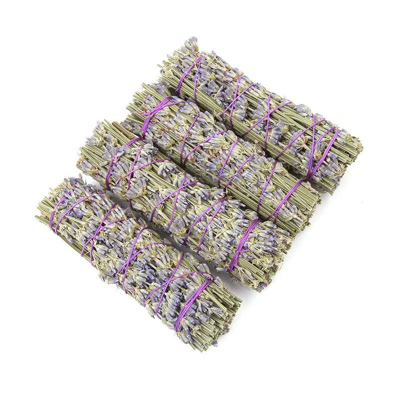 Natural dried flower aromatherapy stick with lavender scent, 4 inches long
