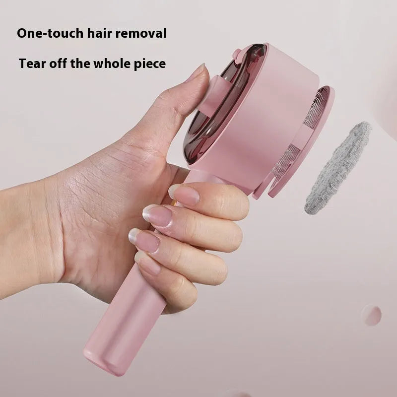 Ceramic white pet grooming brush with spray mist function and blue UV light for dogs and cats