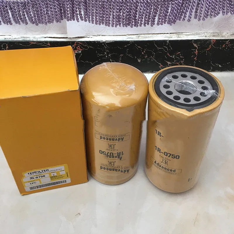 1R-0750 fuel filter cartridge with filter paper element for diesel oil systems