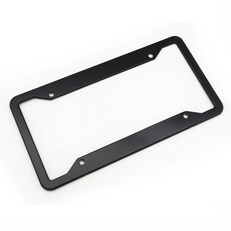 Aluminium alloy stainless steel vehicle licence plate frame in black, silver, and grey colour options.