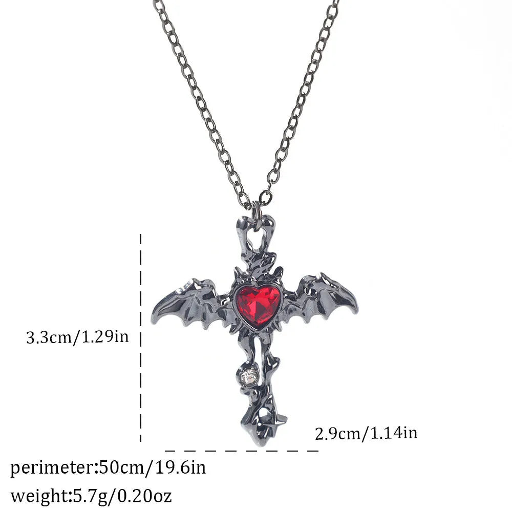 Halloween spider bat necklace with electroplated zinc alloy pendant showing gothic design options