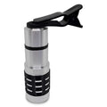 12 times telescopic zoom mobile phone lens with universal collar clip attached for iPhone and Android.