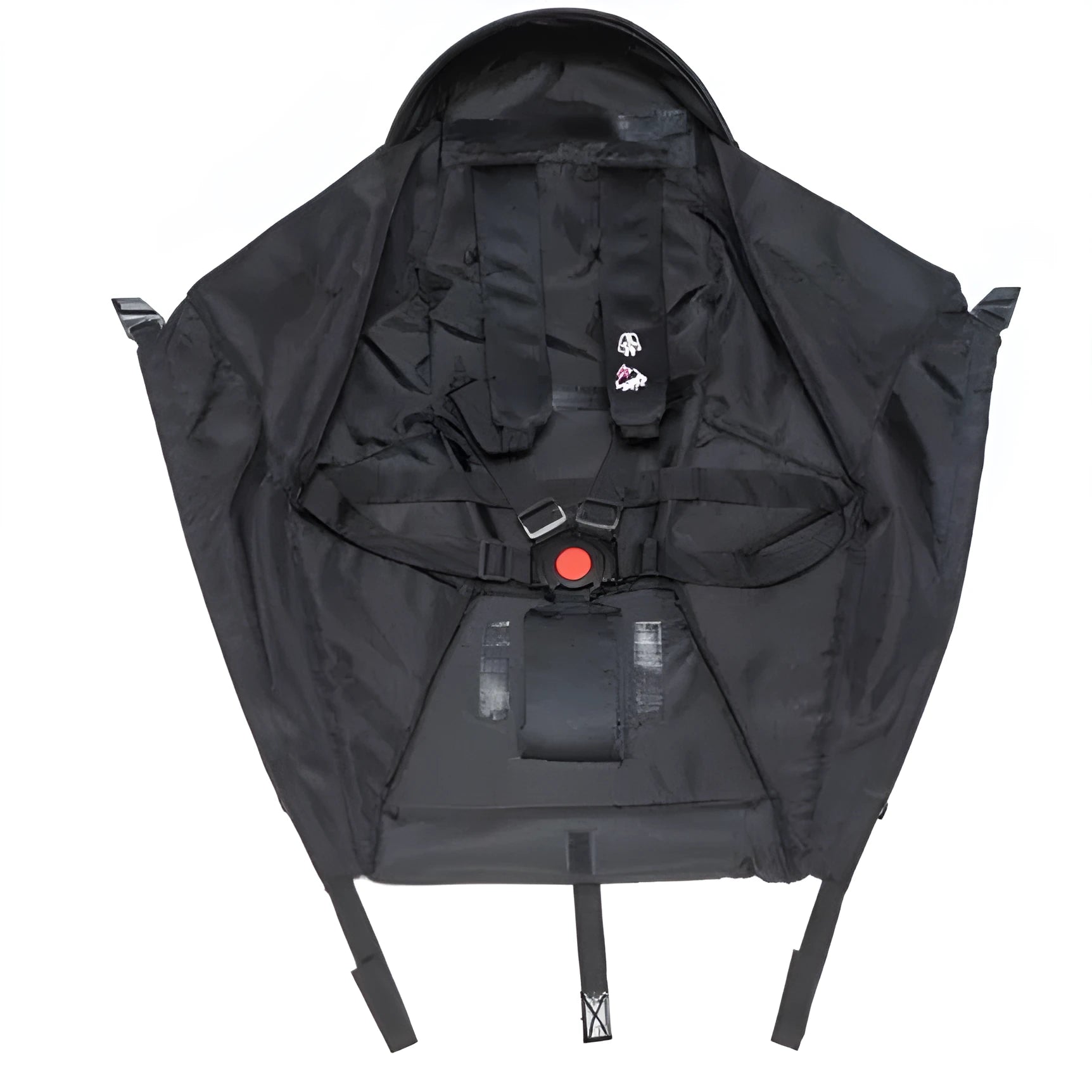 Baby stroller flat cushion accessory in black Oxford fabric, replacement seat cushion for pushchair or pram
