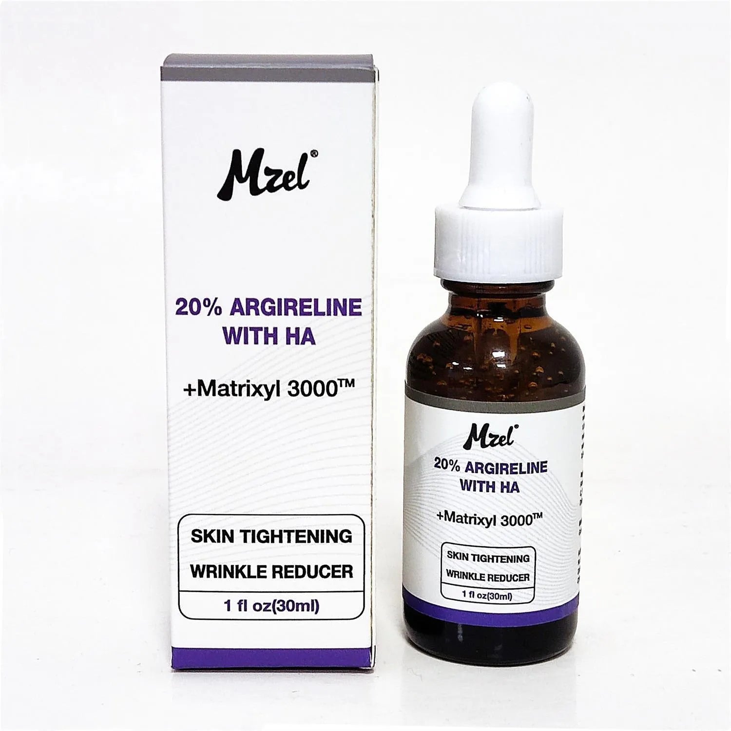 30ml bottle of six-peptide firming moisturising liquid with anti-wrinkle brightening properties
