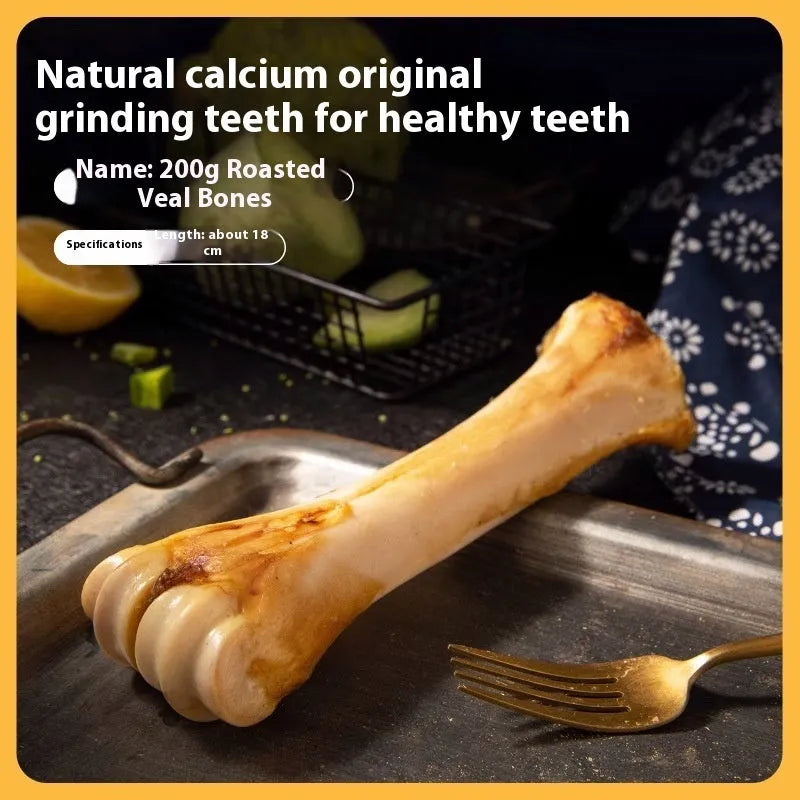 Puppy molar rod dental chew in three sizes for teething and training with calcium supplement