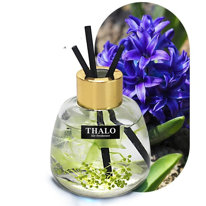 Glass car perfume ornament bottle with loose incense in six scent options