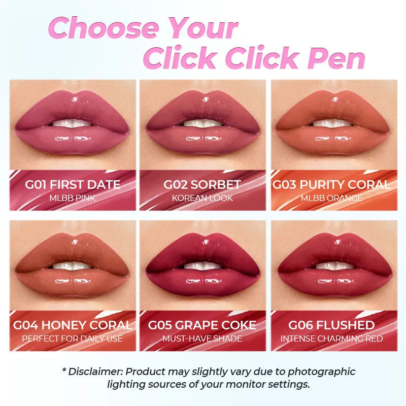 Waterproof moisturising lipstick bullet in one of six Z0033 shade options, showing 1.8g net content.