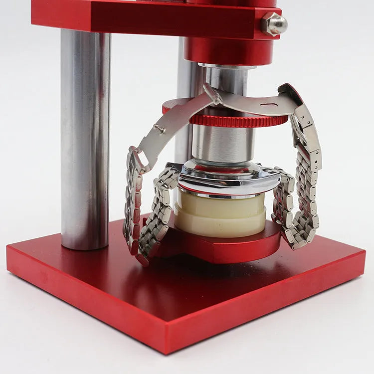 Watch spiral cap presser repair tool with set of 20 plastic moulds for back cover replacement