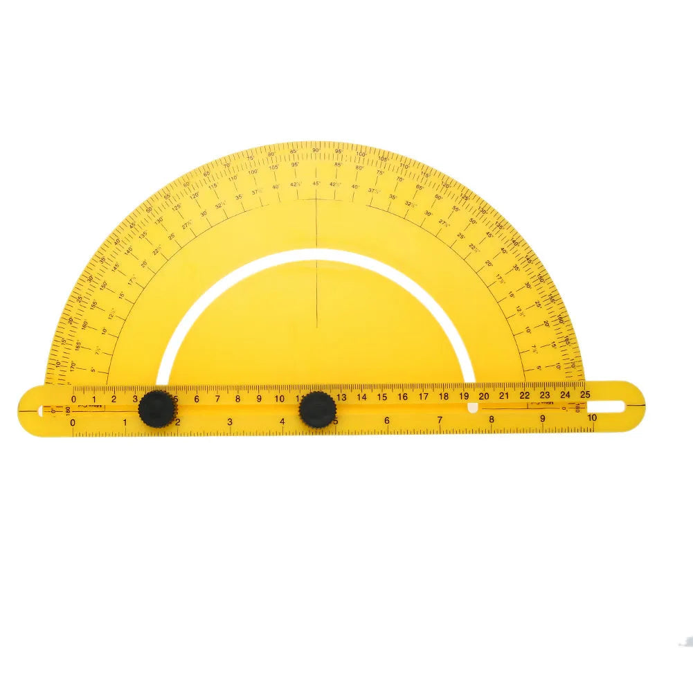 ABS plastic carpentry angle measuring tool with 180 degree scale board