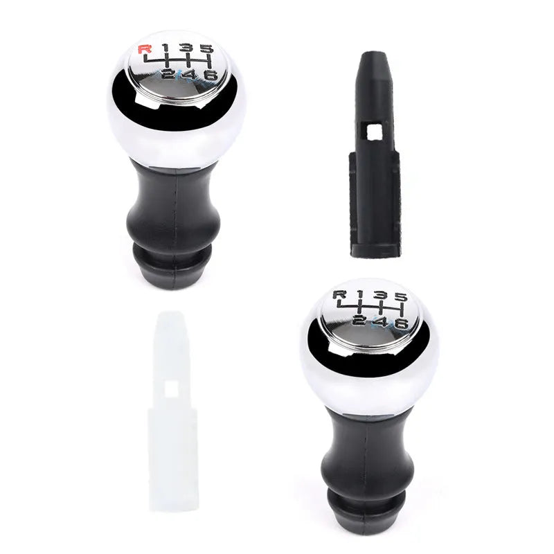 Black aluminium alloy ABS gear knob handball for Peugeot 106 206 307 407 models with font 5 files
