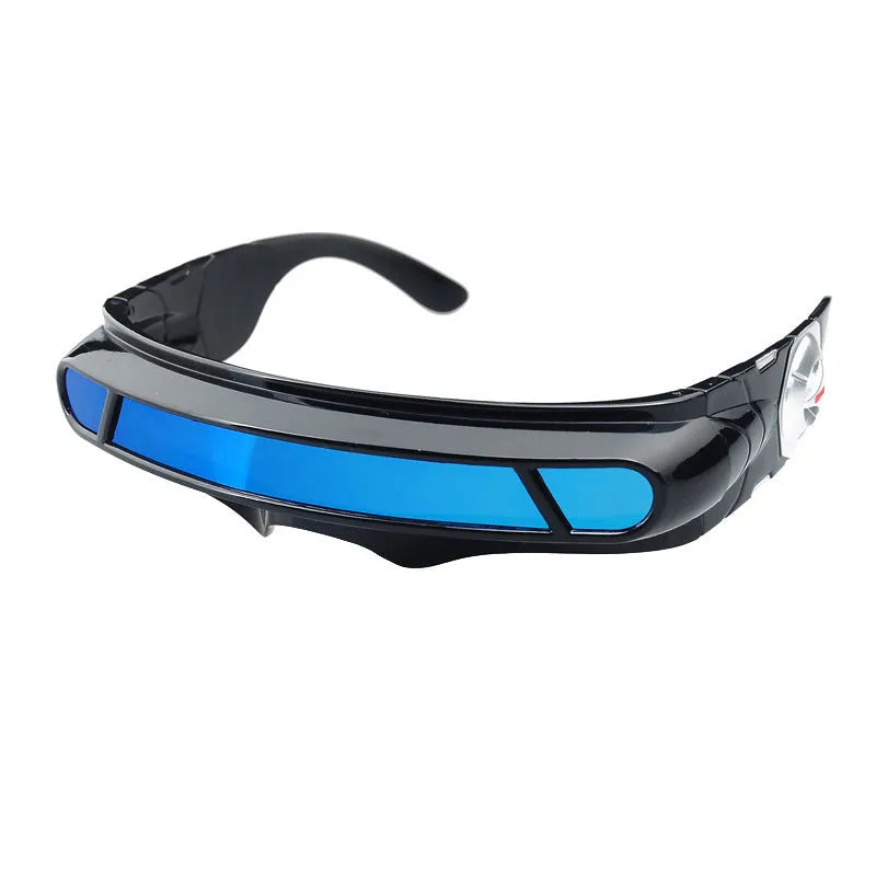 Black polarised sports sunglasses with a choice of Blue Mercury, Grey Sheet, or Red Mercury colour film lenses.