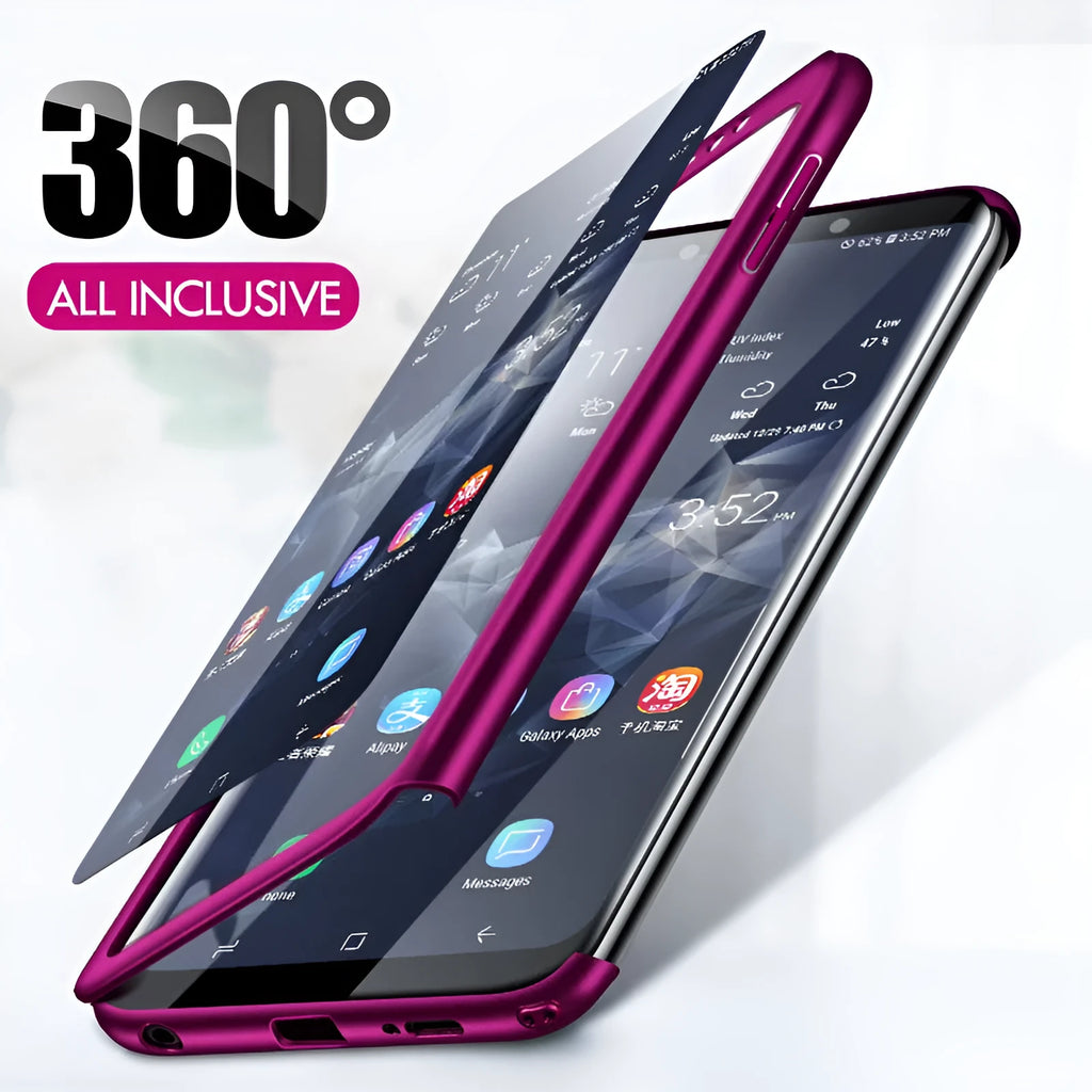 Full cover hard PC phone case with tempered film for Huawei P30 Pro in Black