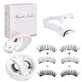 Portable integrated soap holder case for magnetic false eyelashes with chemical fibre lashes.