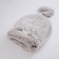 Plush round cat sleeping bag in grey+white offering a warm semi-enclosed pet nest with soft cloth finish