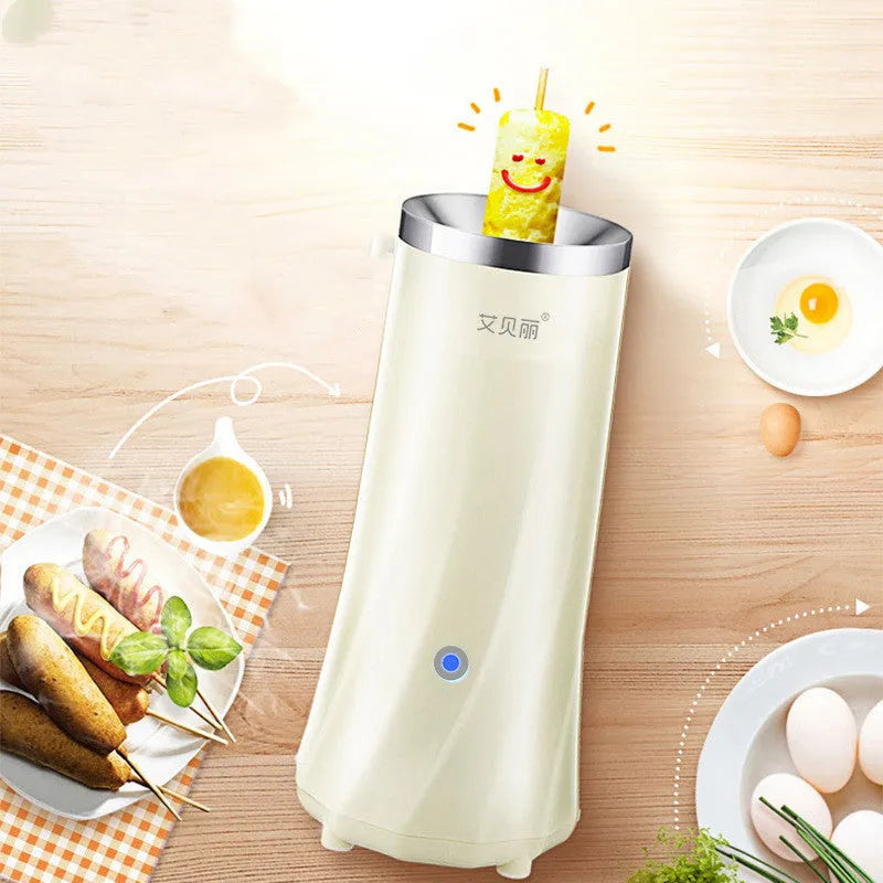 Beige coloured mini breakfast machine with automatic function for 220V power supply