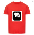 Red striped men's T-shirt with short sleeves in Japanese retro style