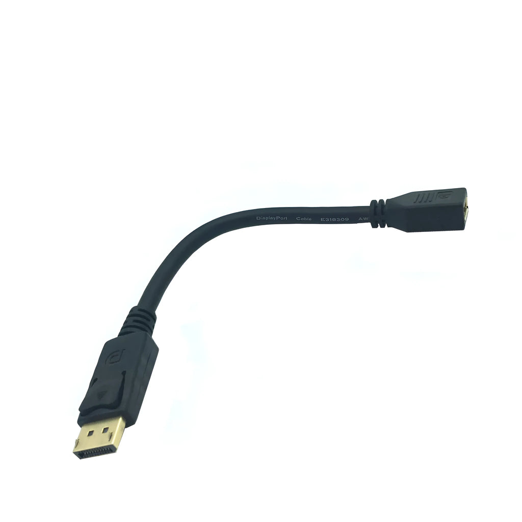 DP male to female extension cable 0.3 metre black DisplayPort
