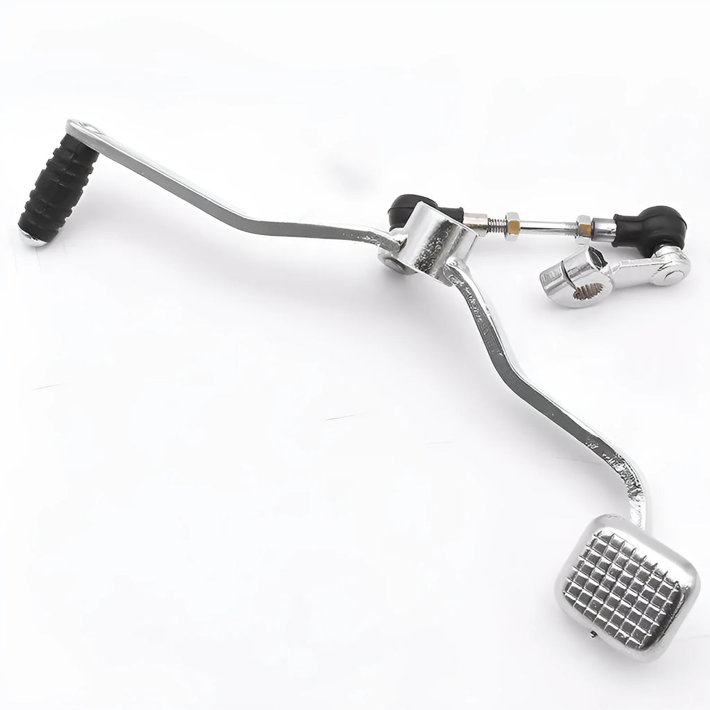 GS125 motorcycle gear lever replacement part showing 300mm length and coarse/fine teeth patterns