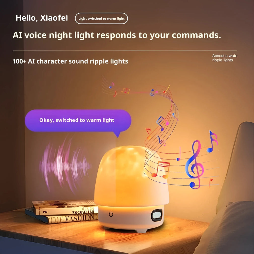 Water ripple Bluetooth stereo light with 16 colours, 11x12.5cm geometric design