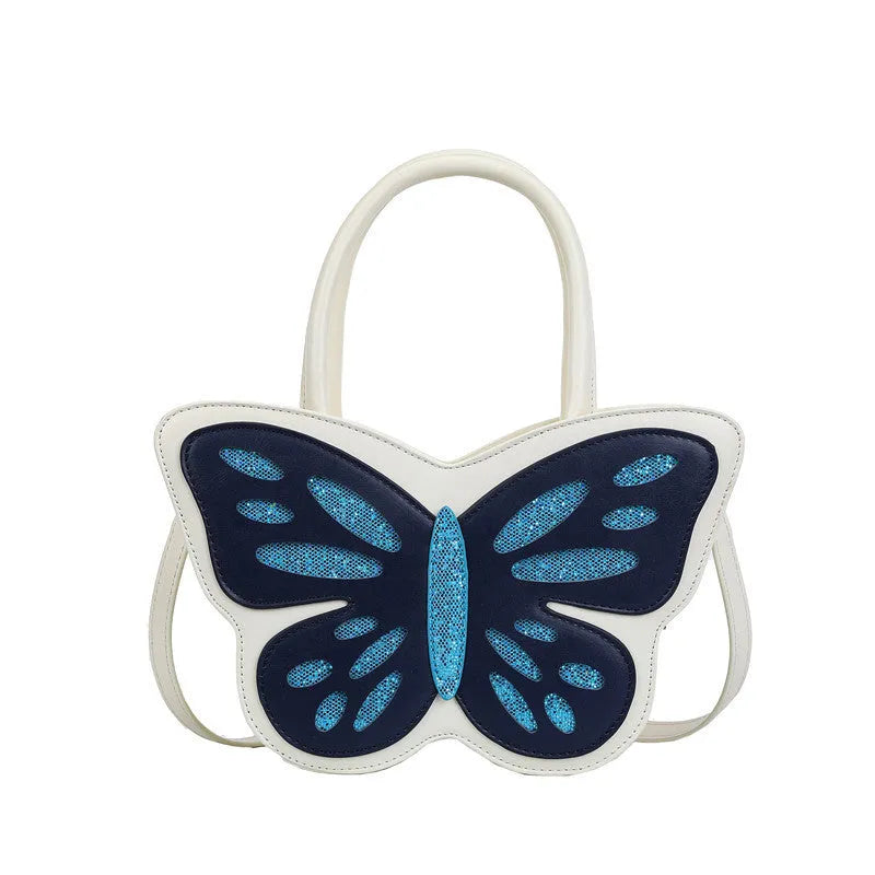 Small square crossbody shoulder bag in PU leather with contrast colour trim