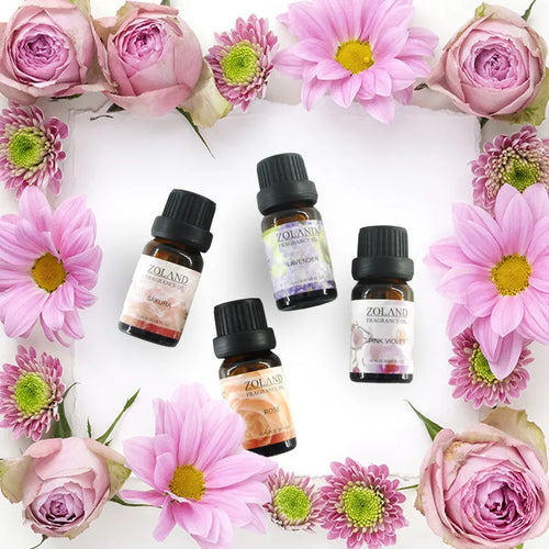 10ml bottle of water-soluble aromatherapy essential oil in five colour options for humidifiers and diffusers
