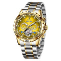 Men's automatic mechanical watch with stainless steel strap and business style design