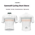 Short-sleeve cycling jersey in polyester with moisture-wicking fabric, available in multiple colours, front view