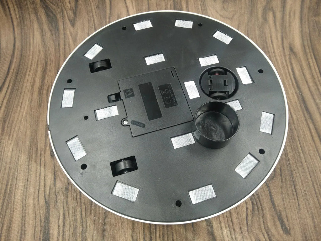 AC robot vacuum cleaner in black or white with automatic dirt detection for multiple floor types