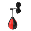 Red and black inflatable hanging boxing ball with double suction cup mounting system
