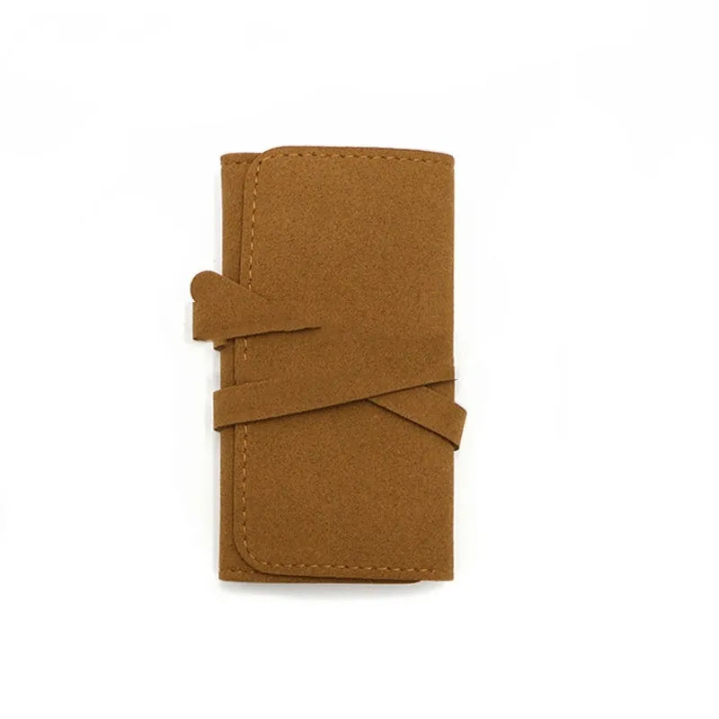 Soft microfiber and PU leather jewellery storage bag pouches in solid colours, 12x12cm