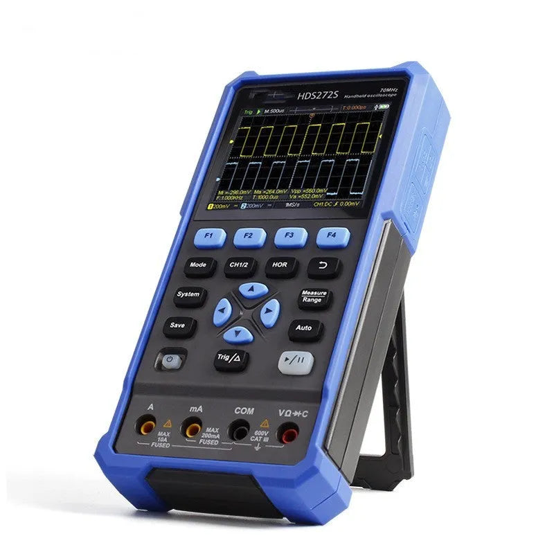 Handheld digital oscilloscope with probes and accessories for automotive repair