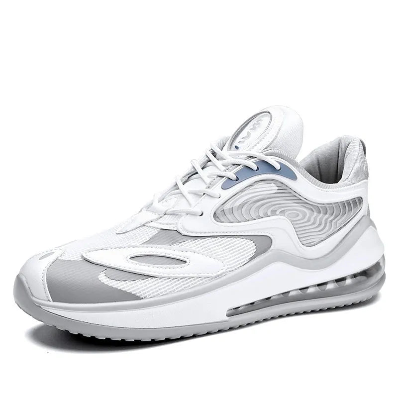 Men's casual summer shoes in Space Black with a rubber sole and air cushion design.