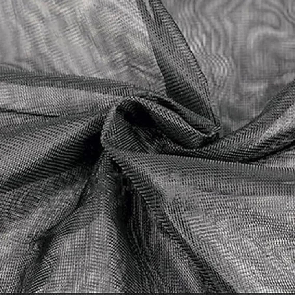 Black anti-mosquito net jacket with hood made from lightweight breathable polyester fibre