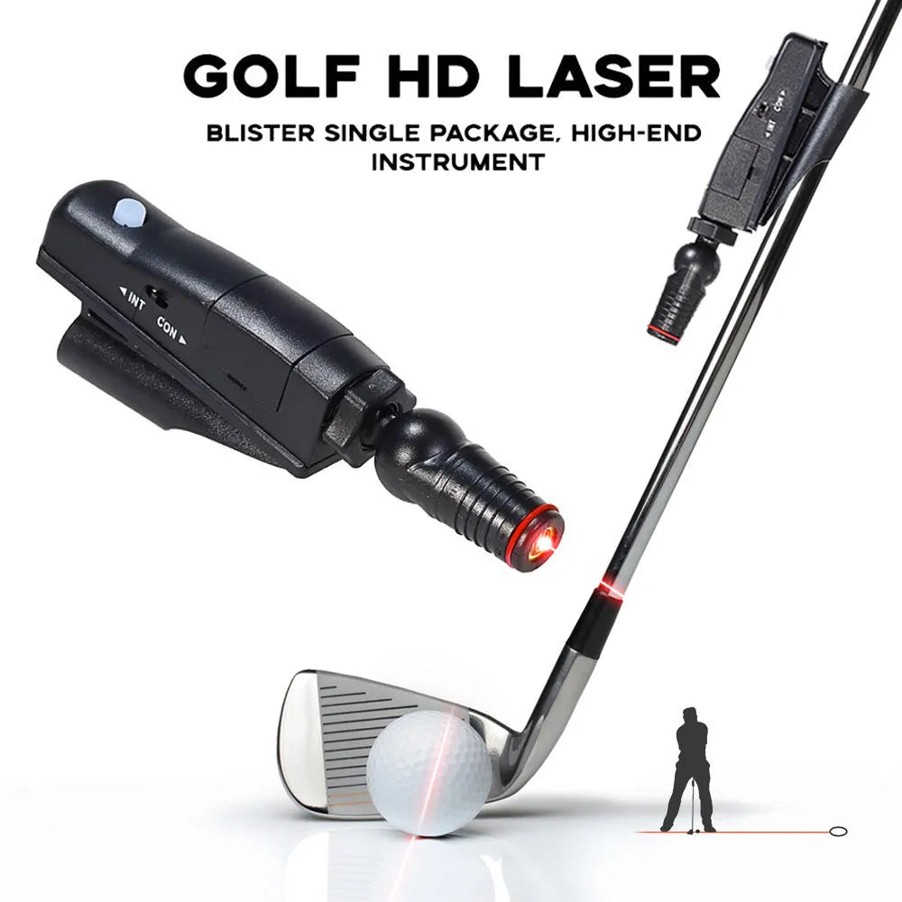 Black golf laser aiming instrument for putter alignment and stroke training