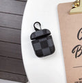 iPhone XS Max plastic hard-shell case with anti-lost hook in grid pattern design