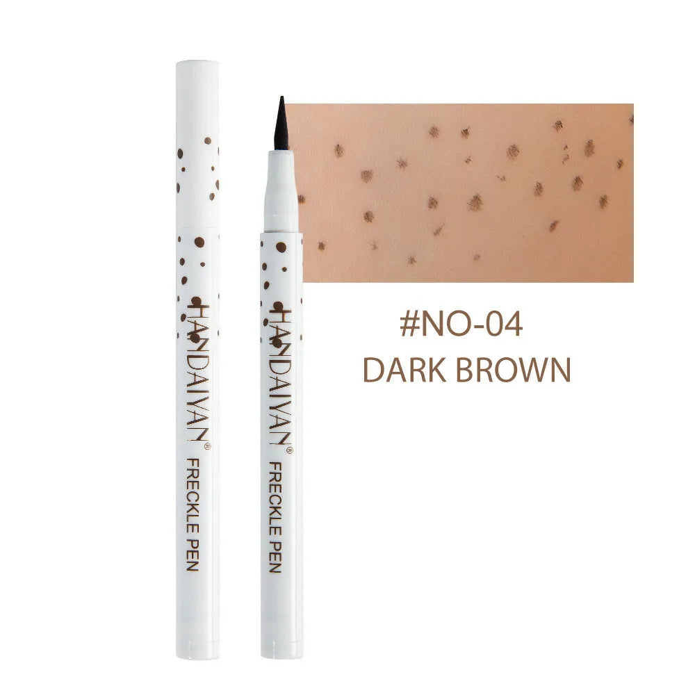 Dark brown waterproof freckle pen for natural-looking facial makeup markings