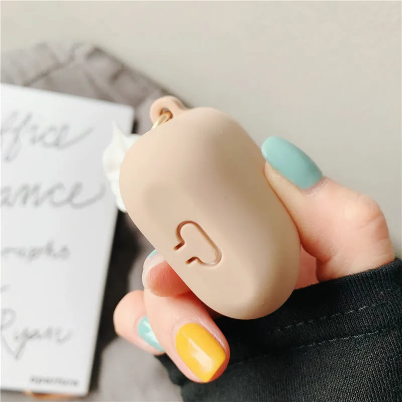 Clear transparent silicone protector case for Apple AirPods 2nd generation wireless earphones