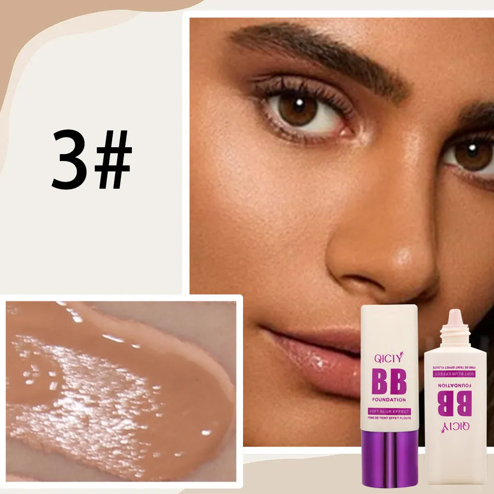 Feeding bottle liquid foundation BB cream with 10 colour options for brightening coverage
