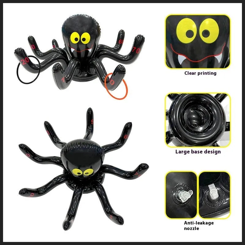 Ghost festival inflatable octopus ferrule throwing toy in multiple colour options for teenagers