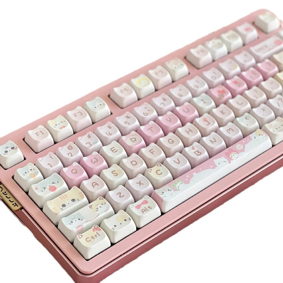 Meow Meow Team high-top profile 141-key sublimation key cap set for mechanical keyboards.