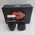 Black electric silicone lip plumper device with USB charging cable