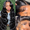 Black synthetic wig with medium-long curly waves, 22 inches length, full head coverage
