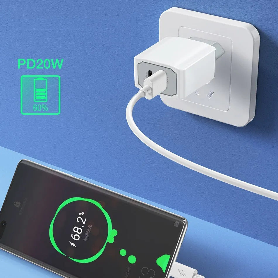 White European standard fast charge charger set with USB interface and fireproof ABS PC construction