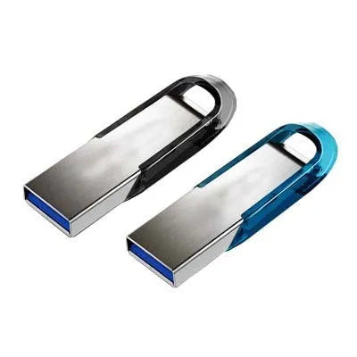 Bidding black USB 2.0 flash drive 128GB with rotating plastic cover on white background