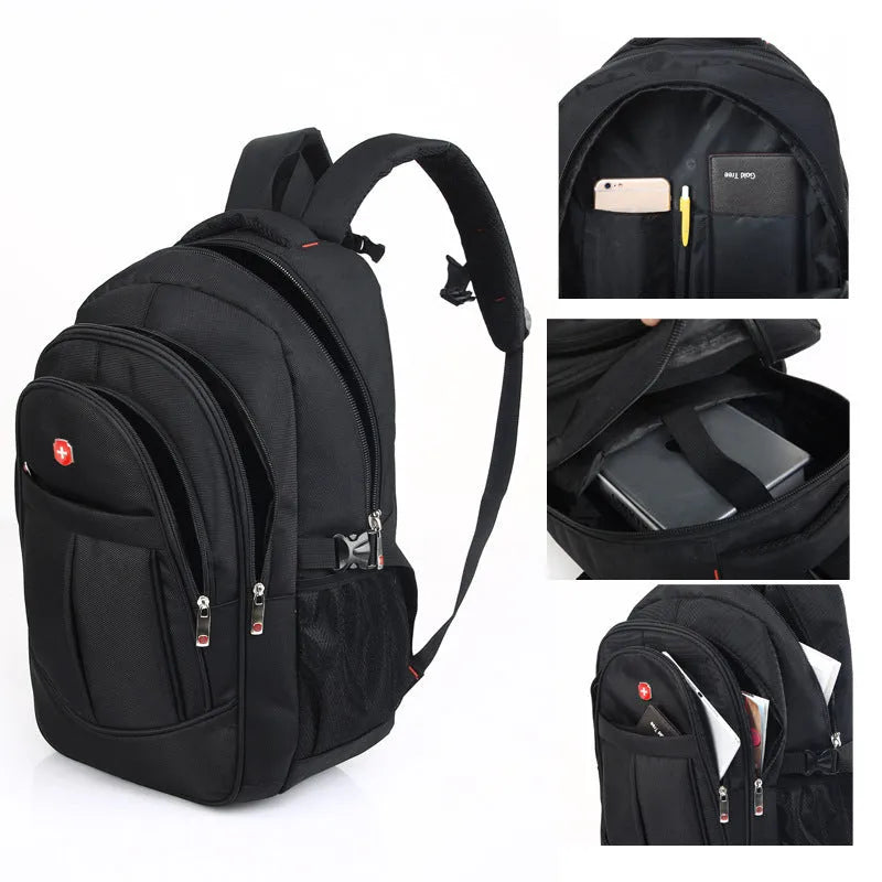 Custom-made notebook and laptop shoulder bag in 15 inch size with double shoulder military-knife construction