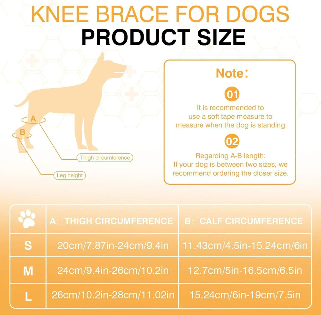 Adjustable dog leg protector knee brace with non-slip inner layer in size S M L for joint support