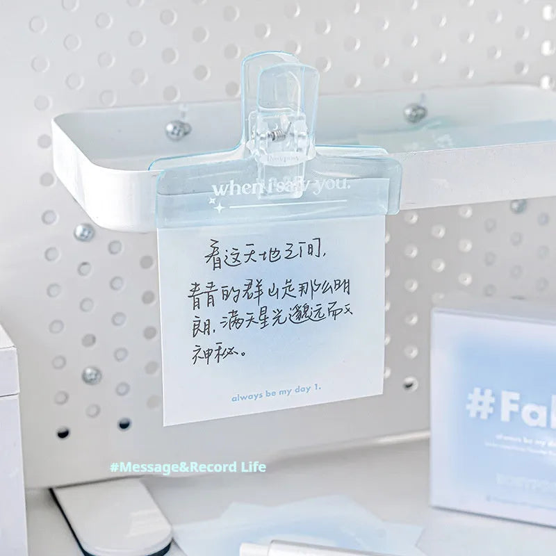 Square 70mm gradient parchment multifunctional notepad with blush cover showing interior papers
