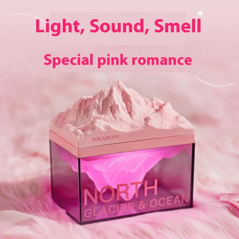 Glacier night light Bluetooth speaker acrylic compact bedside lamp 13.8 x 8.5 cm solid colour