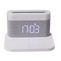Modern minimalist wireless charging desktop clock with night light and table lamp functions